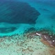 Caribbean Ocean Barrier Reef Corals Pan Down Drone Shot - VideoHive Item for Sale