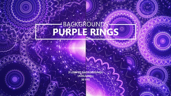 Purple Glitter Rings