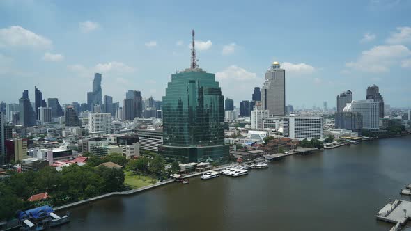 Beautiful building architecture around Bangkok city in Thailand