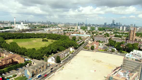 Amazing aerial view of the Construction Site