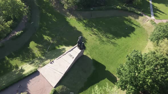 Kyiv, Ukraine: Babi Yar. Memorial Mass Murder of Jews. Aerial View