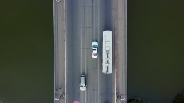 Bridge Road With Automobile Traffic