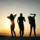 Group of Happy Young People Enjoying Summer Sunset - VideoHive Item for Sale