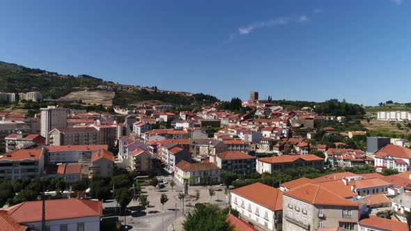 Aerial Shot Medieval Castle Lamego City Portugal