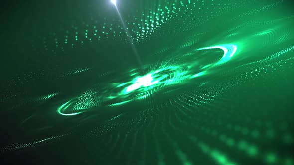 Green Trapcode Form Particles Background HD