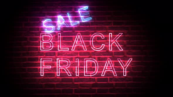 Glowing neon inscription Black Friday Sale