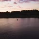 Man on Paddle Boat Sunset on Lake - VideoHive Item for Sale