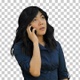 Businesswoman in blue suit talking on the cell phone, Alpha Channel - VideoHive Item for Sale