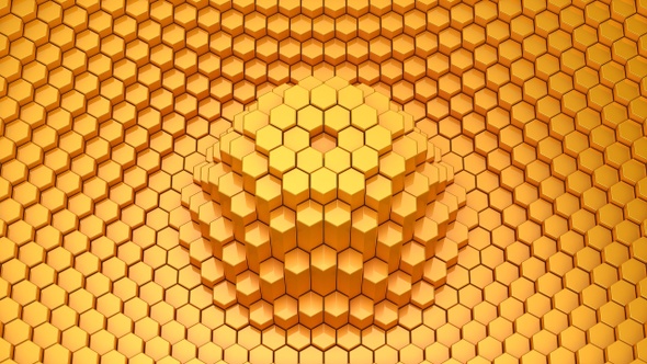 Hexagons Form A Wave