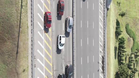 Cars on the Road Aerial View