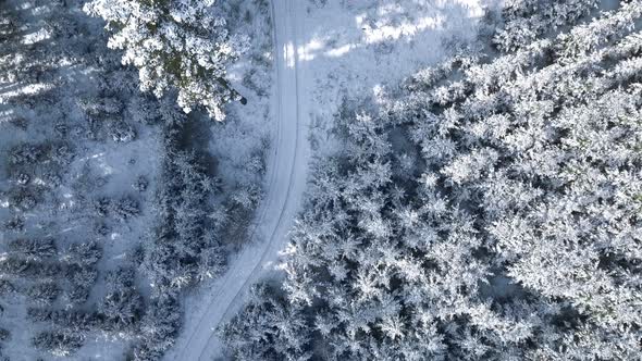 aerial winter landscape