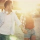 Carefree Couple in Love Running Barefoot on Beach - VideoHive Item for Sale