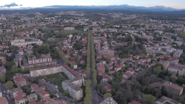 Aerial shot of Montpellier