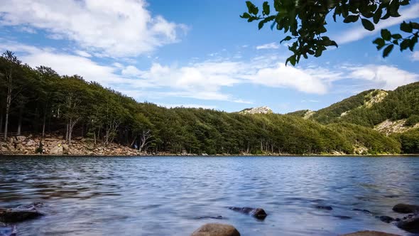 4K Time-lapse Lake Santo Reflections and Clouds (alt. 1520m)