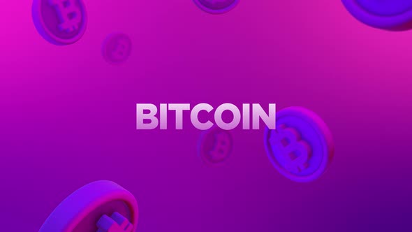 Bitcoin Cryptocurrency Falling Coins Background Loop