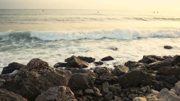 Ocean Waves hitting the Rocks