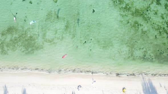 Beautiful Beach Near the Coast of Zanzibar Island Tanzania