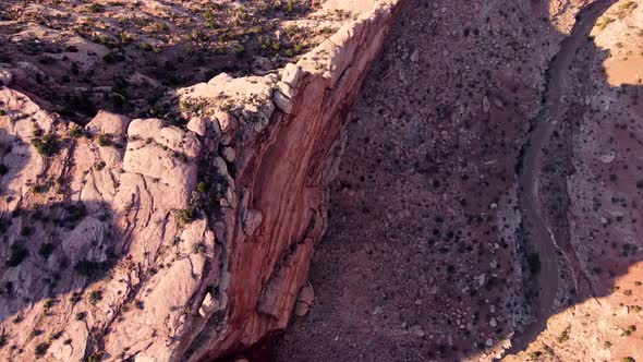 Aerial of the San Rafael River Canyon in Utah