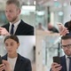 Collage of Young Business People Using Smartphone - VideoHive Item for Sale