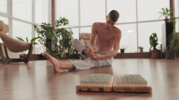 Foot Massage Before Standing On Nails