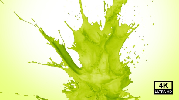 Kiwi Fruit Juice Splash 4K