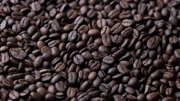 Coffee Beans Rotate Slowly