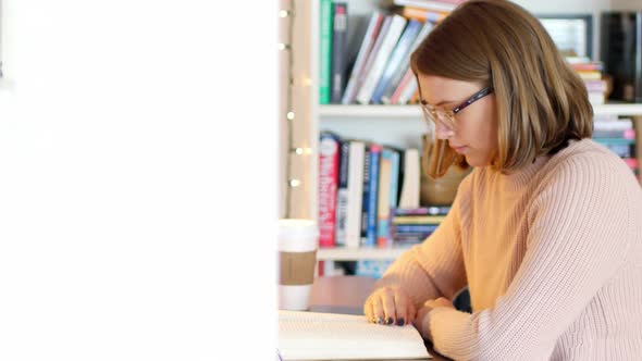 Woman reading a book