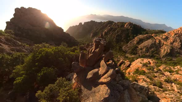 Aerial View of the Badlands of Corsica