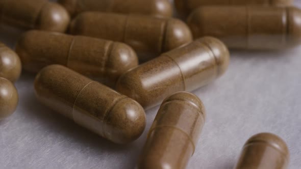 Rotating stock footage shot of vitamins and pills - VITAMINS 0126