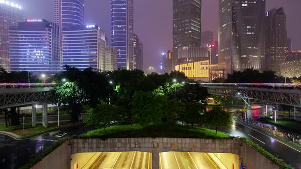 Entrance To Underground Tunnel in Guangzhou China Timelapse