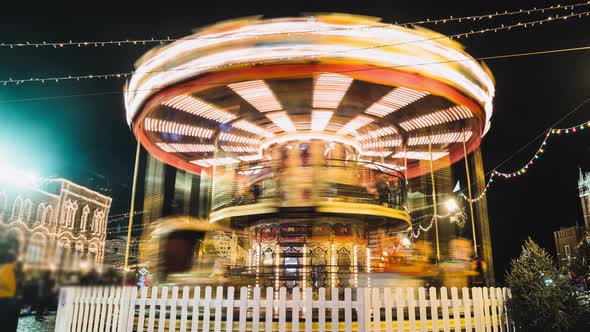 Merrygoround Carousel at Night