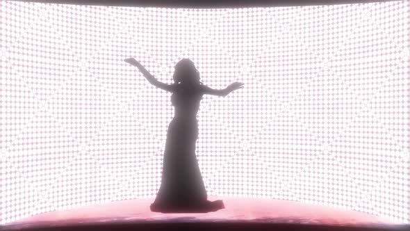 Silhouette Of A Dancing Belly 3D Animation