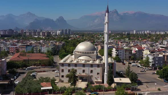 Mosque and Cityscape of Antalya Turkey