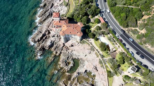 Amazing Aerial View of Livorno Coastline Tuscany