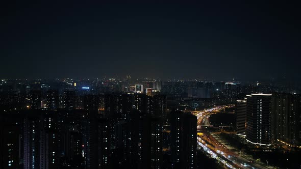 Busy traffic road in hangzhou city