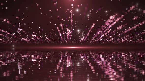 Romantic Pink Water Surface Particles