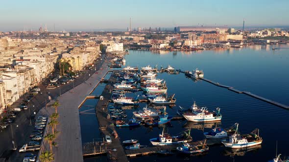 An aerial view of Taranto