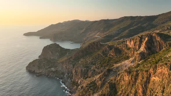 Mountain landscape aerial view 4 K Turkey Alanya