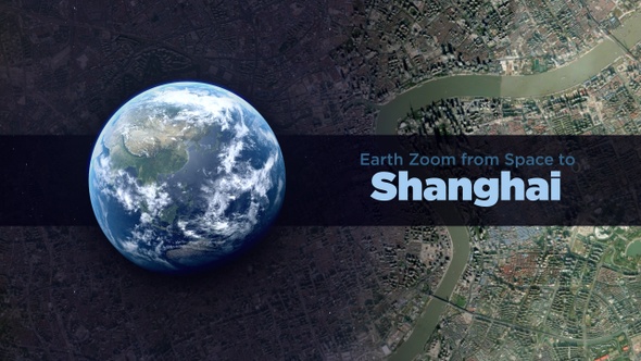 Shanghai (China) Earth Zoom to the City from Space