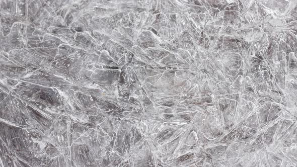 Texture of Flat Frozen Ice in the Background Slow Wrinkling Motion