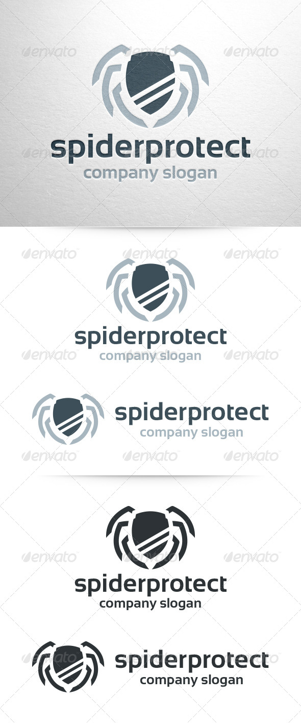 Spider Protect Logo Template