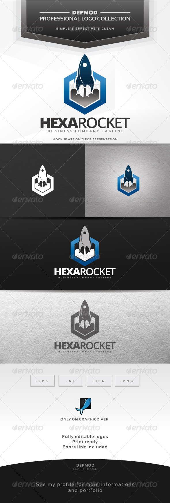 Hexa Rocket Logo