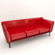 Red Leather Sofa - 3DOcean Item for Sale