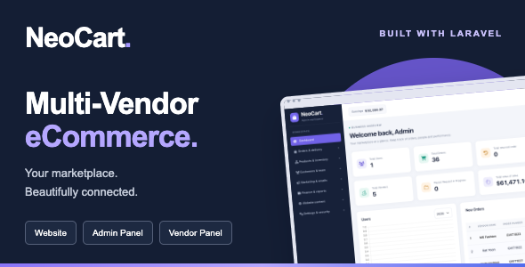 NeoCart - Multi Vendor eCommerce Laravel Website With Admin Panel