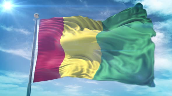 4K 3D Guinea Flag