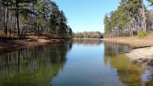 lake allatoona georgia cove aerial drone ascending