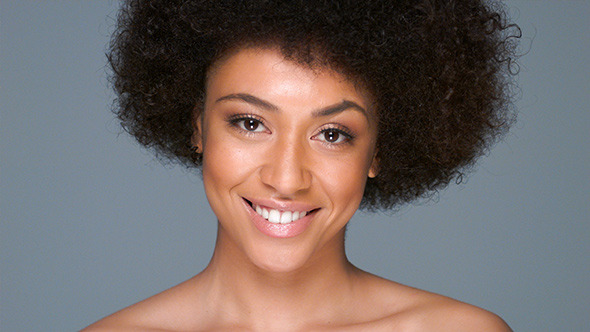 Beautiful Woman With An Afro Hairstyle