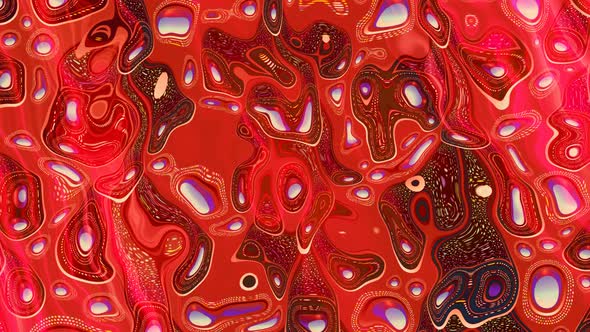 Abstract background red color seamless pattern liquid animation