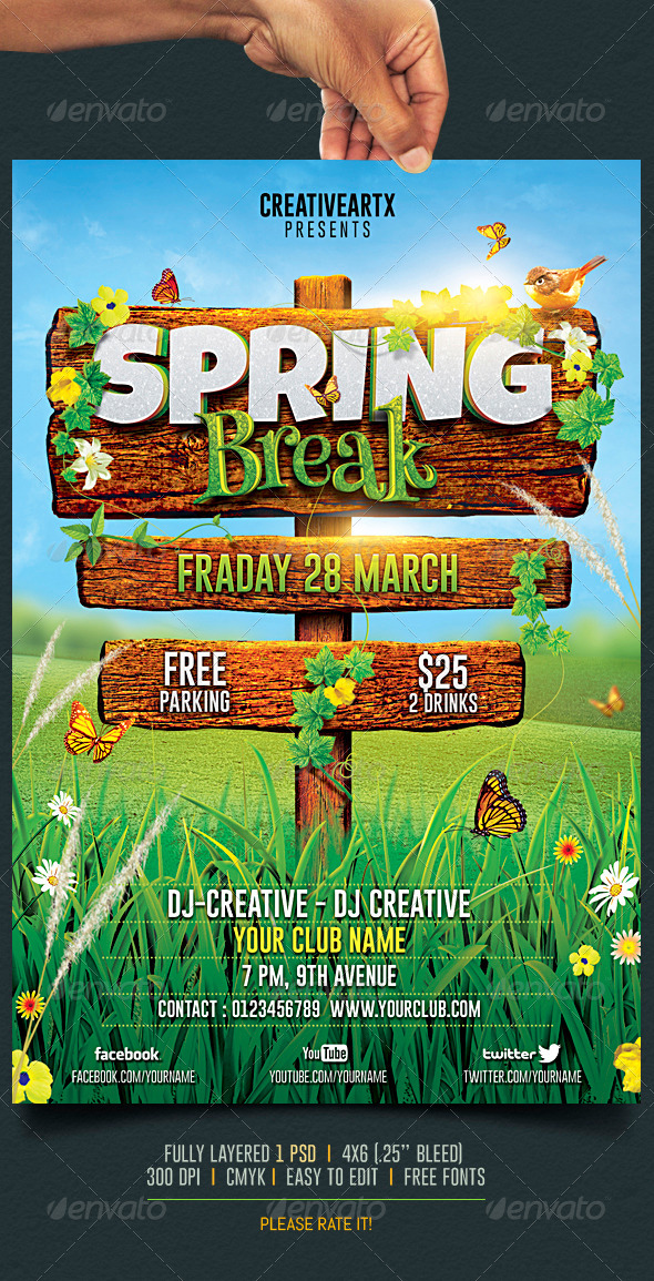 Spring Break / Summer Party Flyer
