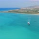 Ferry departing from Pounta Lakonia, aerial drone view - VideoHive Item for Sale